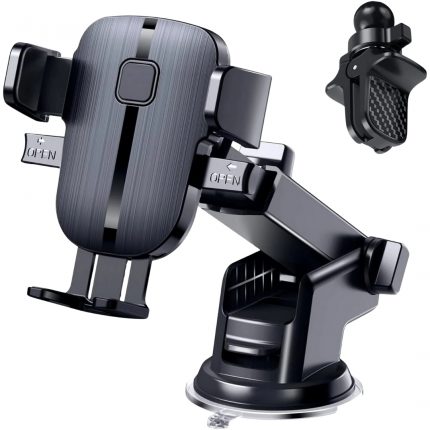 Flexible Gooseneck Car Phone Mount with Suction Base and Non‑Slip Adjustable Cradle for Device Security
